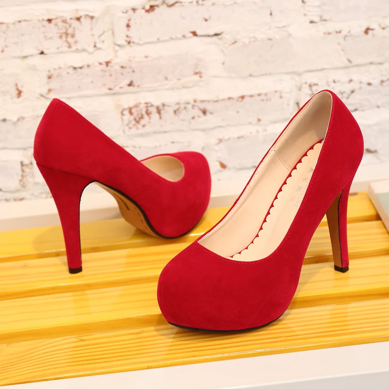 Туфли-лодочки женские на платформе водонепроницаемые высокий каблук 11 см