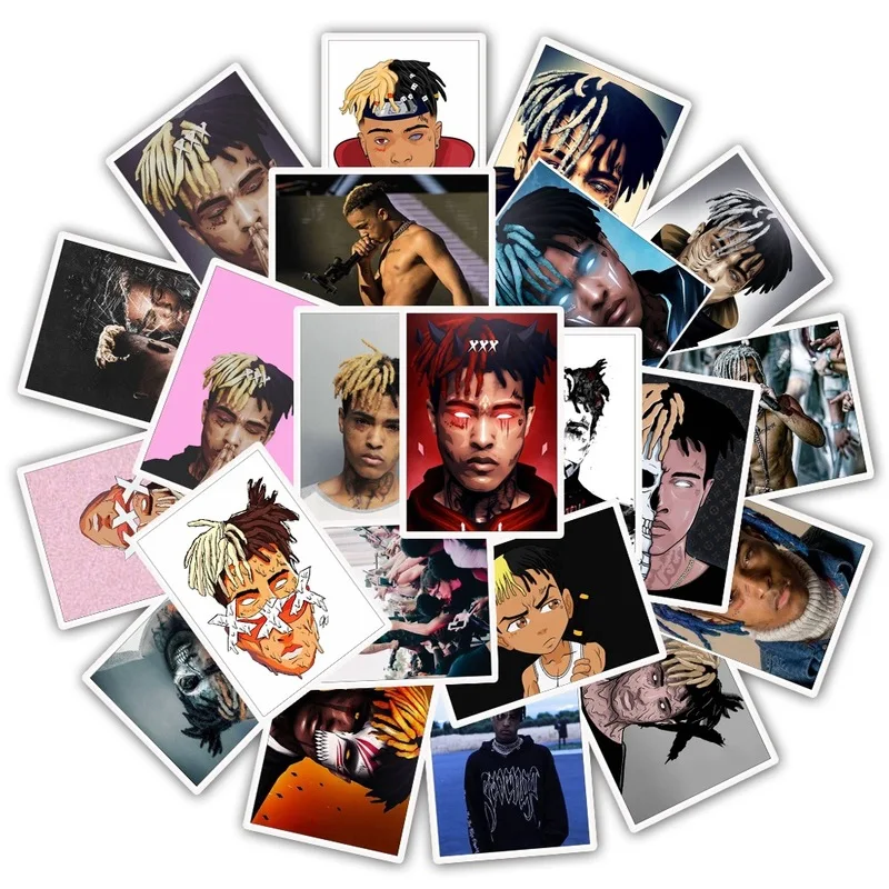 25 шт. американский рэпер Xxxtentacion Плакат Наклейка для чемодан скейтборда блокнот
