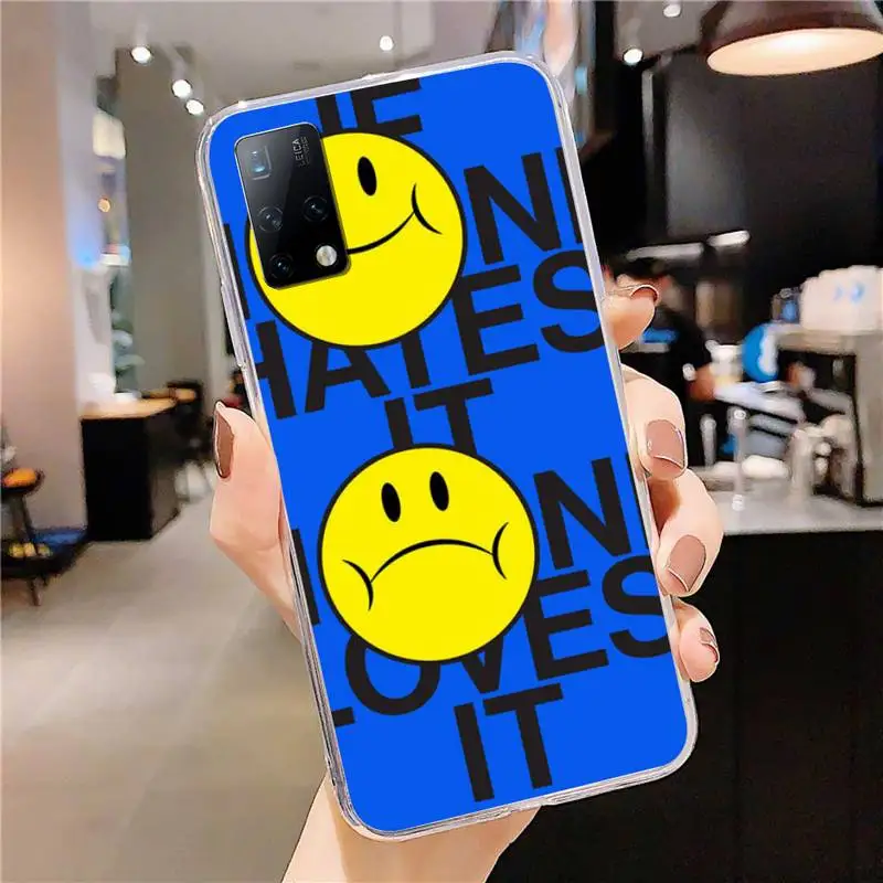 

Smile Face Phone Case for Samsung Galaxy S20 S10 Plus A21S A51 A71 Clear Cover Note 20 Ultra Lite Fundas Coque