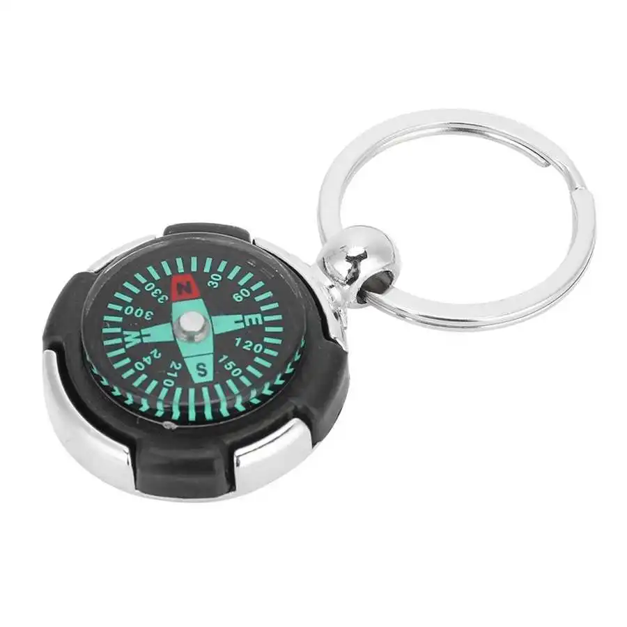 2 в 1 шин подвеска с компасом сплава цинка брелок логотипы марок машин для ключей
