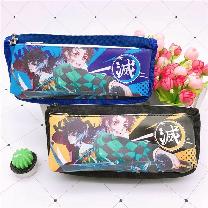 

NEW Anime Demon Slayer Kimetsu No Yaiba Pencil Case Zipper Pencil Bag Pencil Box Student Stationery School Supplies