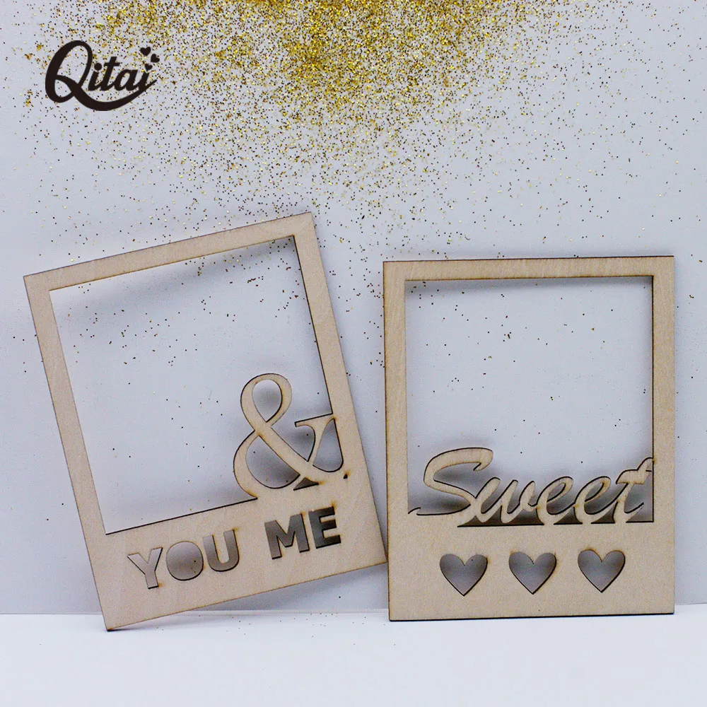 Цитай 24 шт./лот рамка Форма сладкий You & Me деревянный для украшения дома и офиса