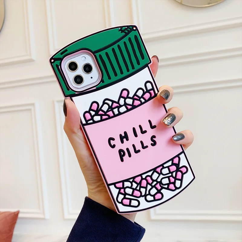 For iPhone 7 8 Plus SE 2020 X XS XR 11 12 13 Pro Max 3D Soft Silicone Cute Phone Case Back Cover Kawaii Shockproof Shell Skin