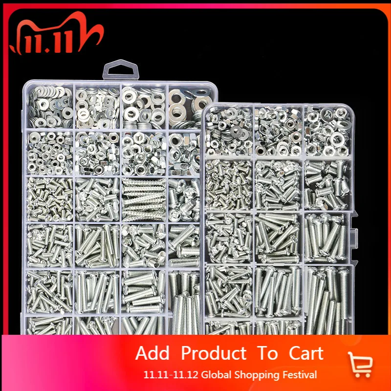 

Винт Phillips с круглой головкой, стандартный винт для автомобиля, винт для гвоздей M3/M4/M5/M6, домашний набор