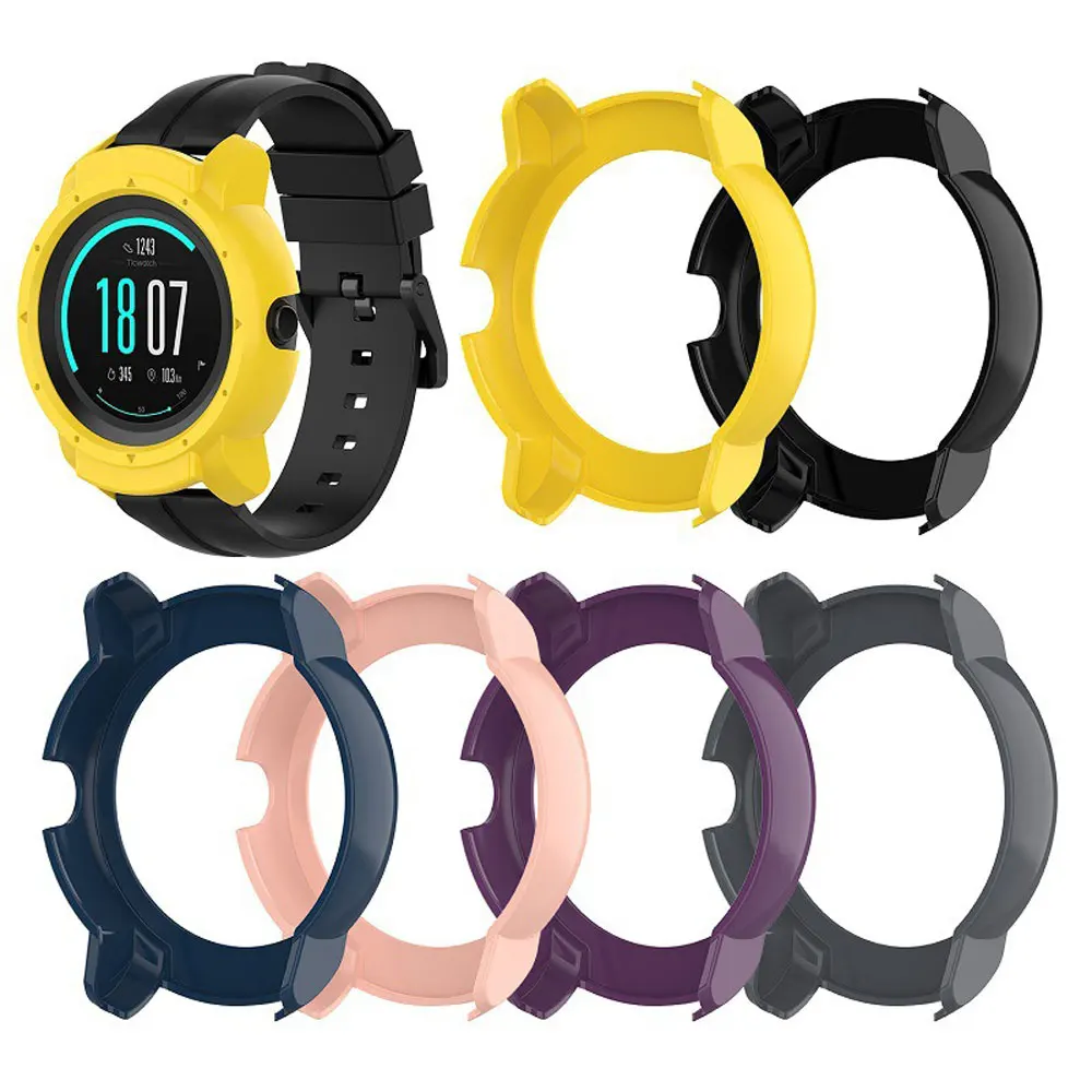 

Чехол для часов, чехол для Ticwatch E2 чехол для смарт часов, чехол для Ticwatch E 2, противоударный чехол из жесткого поликарбоната и резины, спортивны...