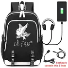 Рюкзак Lil Peep для мальчиков и девочек, вместительная сумка для ноутбука с USB-зарядкой для мужчин и женщин, стильные школьные ранцы для колледжа