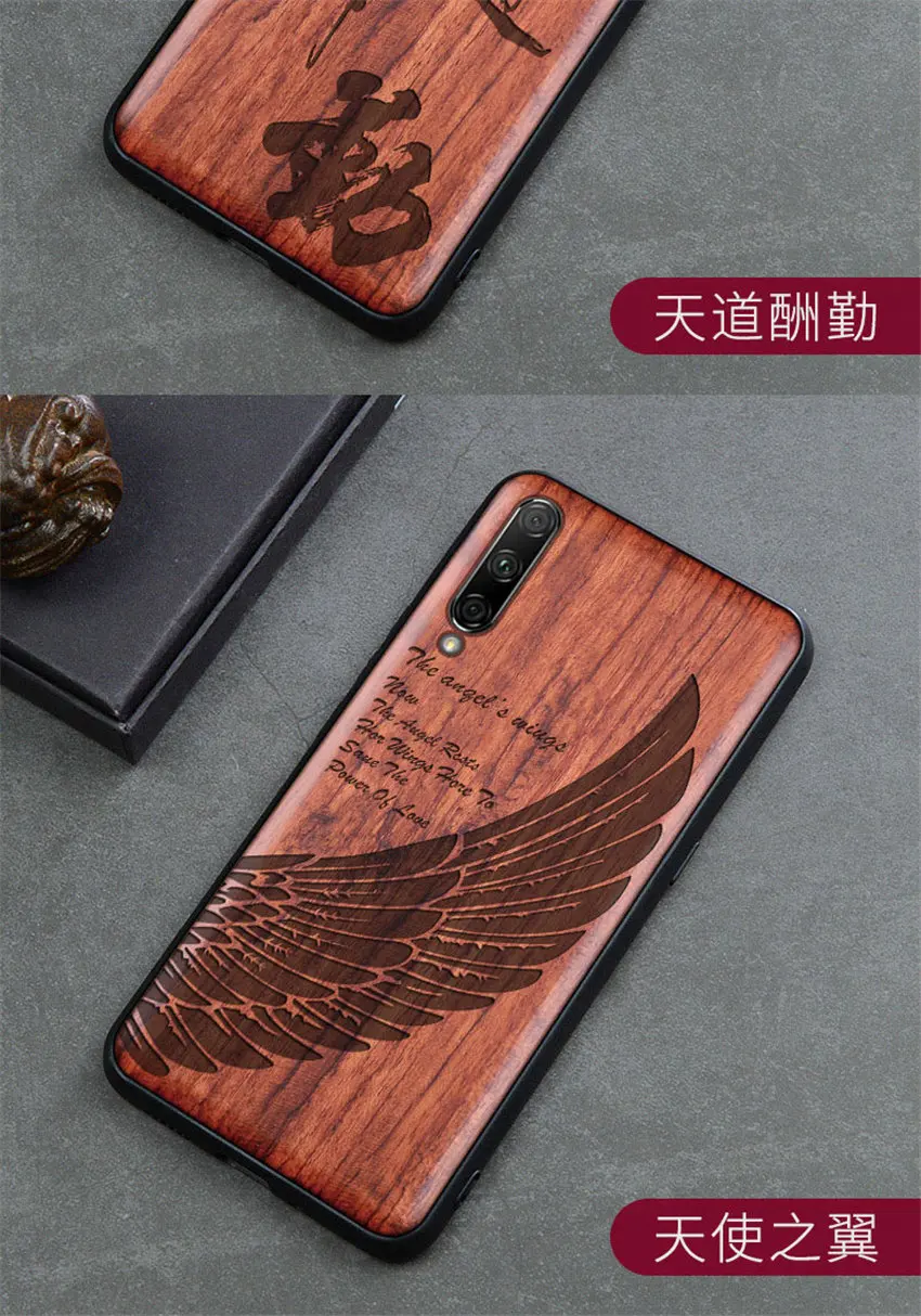 Чехол для Honor 9x, Деревянный чехол, чехол для Honor 9x Pro, розовое дерево, ТПУ, ударопрочный чехол для телефона, чехол для huawei Honor 9x