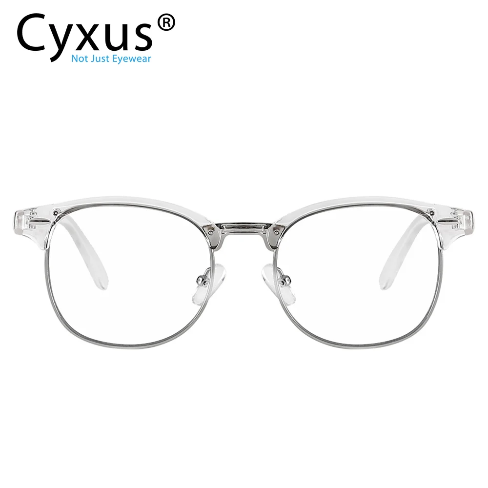 Cyxus полуоправы Browline синий светильник блокирующие компьютерные очки для защиты глаз УФ, для мужчин/женщин 8056