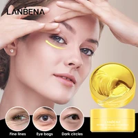 lanbena 30pairs under eye patches gold crystal collagen eye mask eye patches colageno masks dark circles removal eye mask 80g