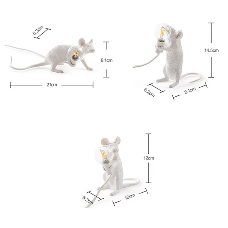 Скандинавская полимерная лампа в виде мыши ночники крысы настольные лампы милой