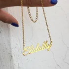 Колье-чокер женское из нержавеющей стали с буквами кулон-табличка с именем