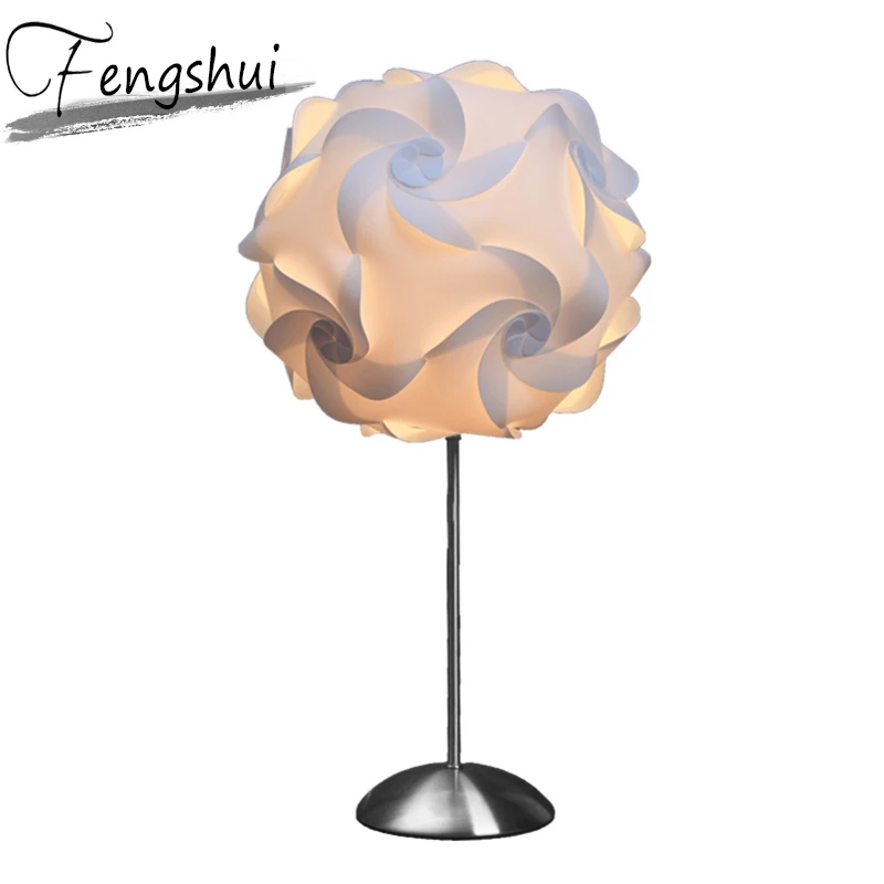 Современная Скандинавская Светодиодная настольная лампа с цветами роскошная