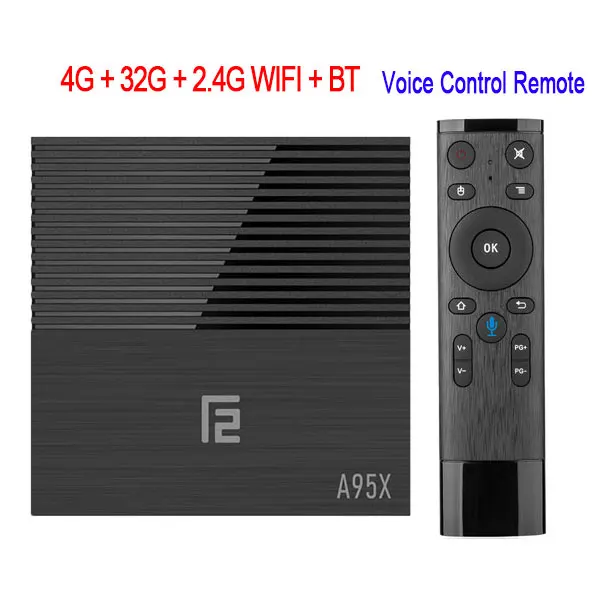 4G 32G 2.4G Voice A95X F2 4K Смарт ТВ приставка Android 9,0 приставка ТВ 4 Гб 64 Гб Amlogic S905X2 2,4G/5G Wifi BT4.2 Голосовое управление пульт дистанционного управления Google ТВ приставка - Цвет: 4G 32G 2.4G Voice