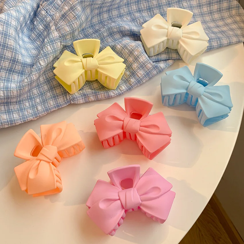 

W&G Korean Color Large Hair Claws Elegant Acrylic Hairpins Barrette Crab Hair Clips Headwear For Women Girls Hair Accessories