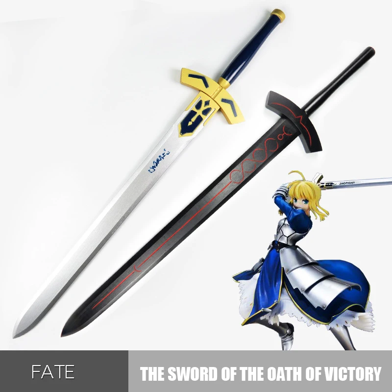 Деревянный меч оружие Alter Saber Аниме Косплей Excalibur игра деревянный самурайский нож