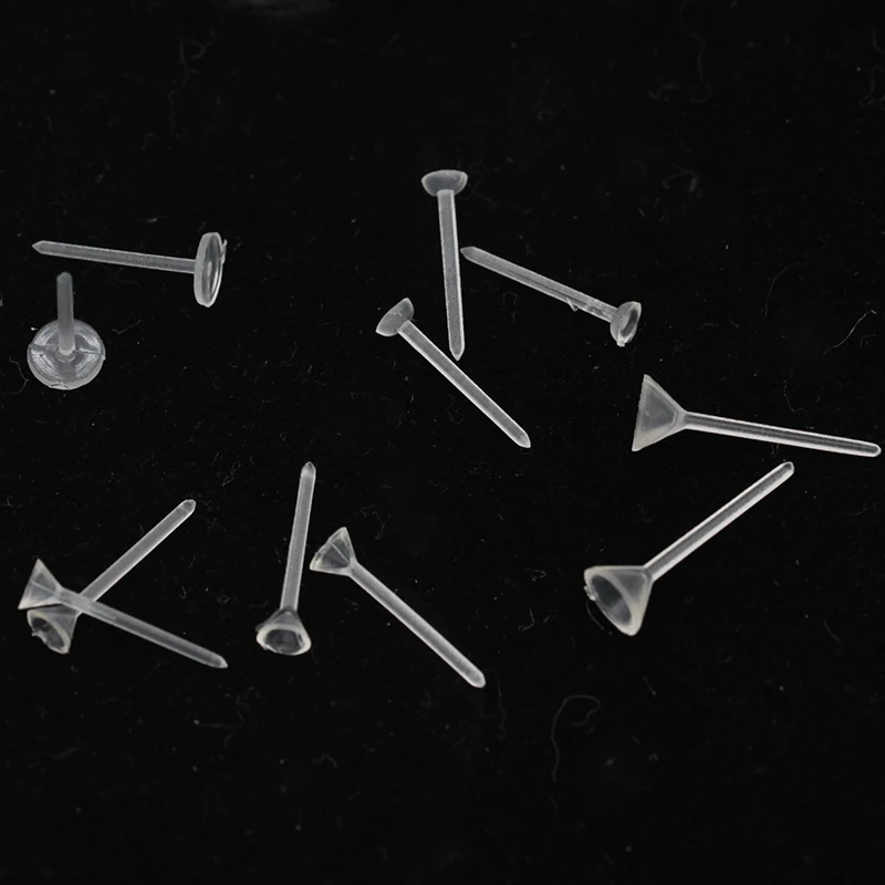 100p пустые плоские/Искусственные штифты гайки гвоздики заглушки для сережек