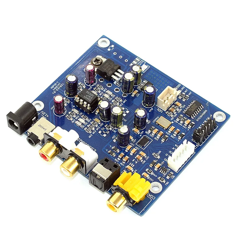 

ES9038 Q2M I2S DSD Optical Coaxial Fiber Input Decoder DAC Headphone Output HiFi Audio amplifier Board DC 9-15V T0366