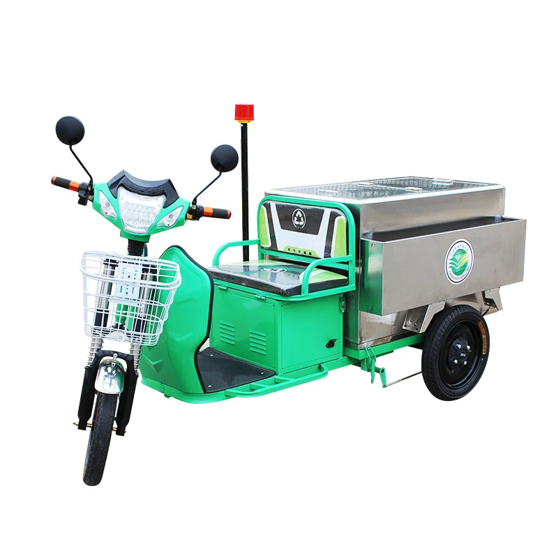 

Electric three-wheel stainless steel small community property garbage truck cleaning truck electric garbage truck sanitation