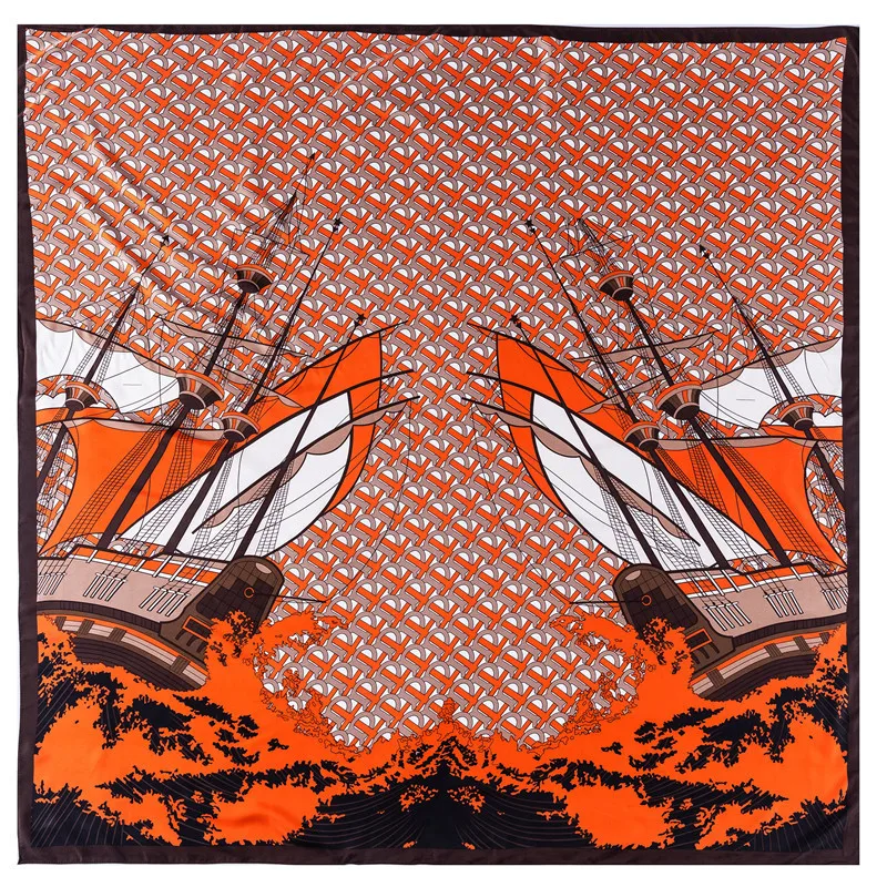 

retro square print silk,130 New Scarf,100 Pure Silk Scarf,Manual Silk Scarf,Designer Silk Scarf Women Luxury 2021
