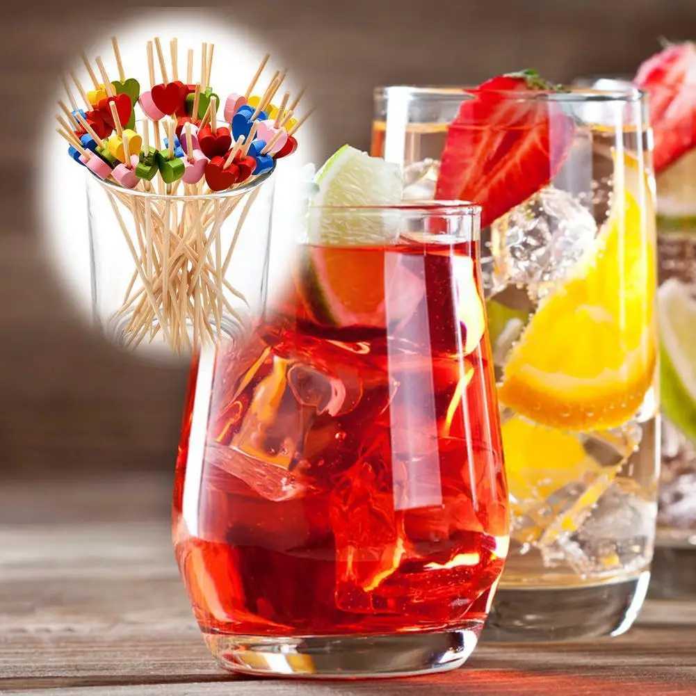 100 шт./компл. одноразовые бриллианты из бамбука пищевые искусства для пикника