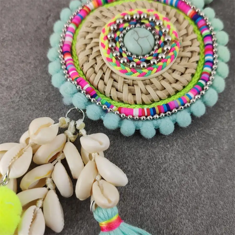 Деревянные бусины богемное женское ожерелье бохо ювелирные изделия Strand Shell