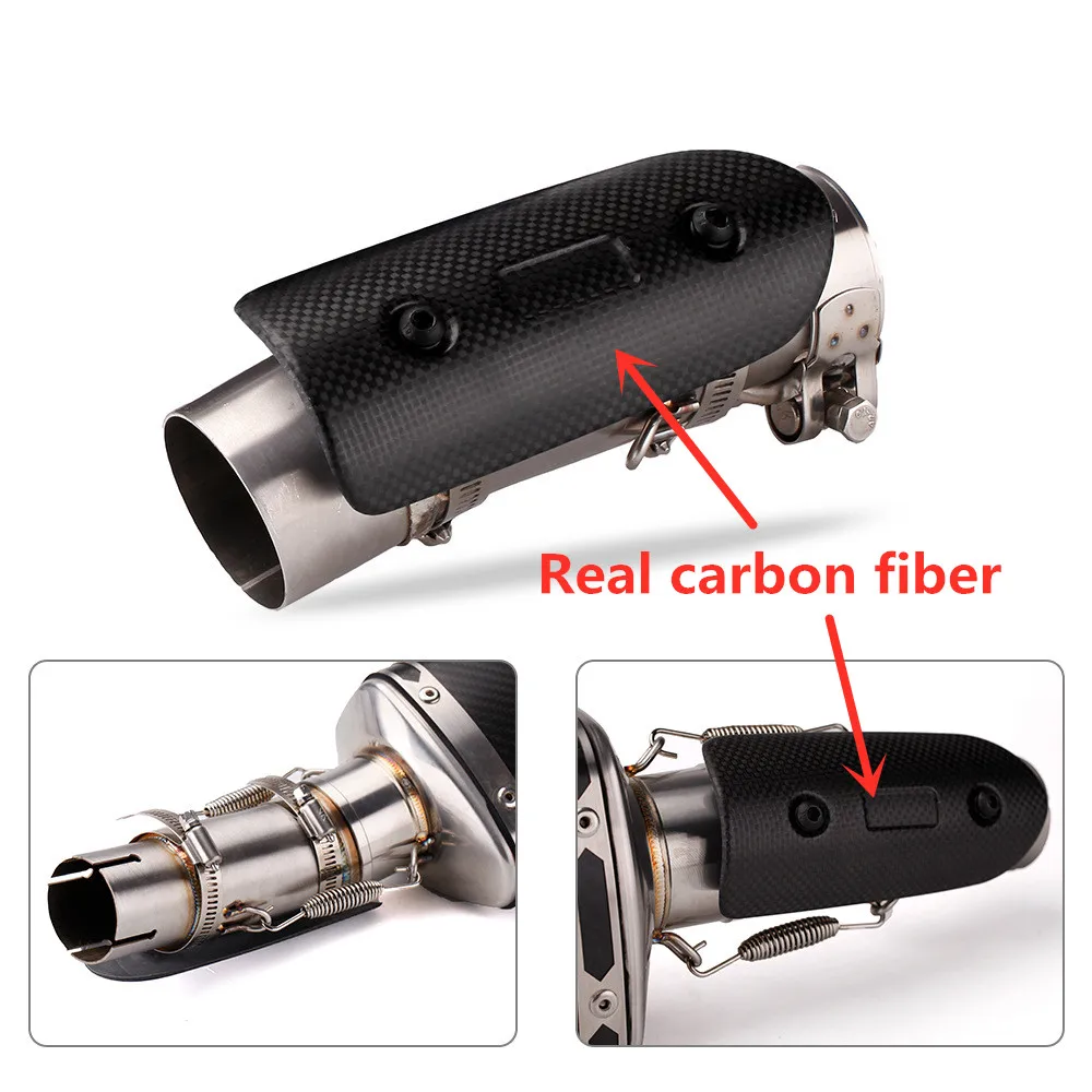 

Ninja 400 Slip-on Exhaust Middle Link Pipe Muffler DB Killer Catalyst Carbon Escape Moto For Kawasaki Z400 Ninja400 2017-2021