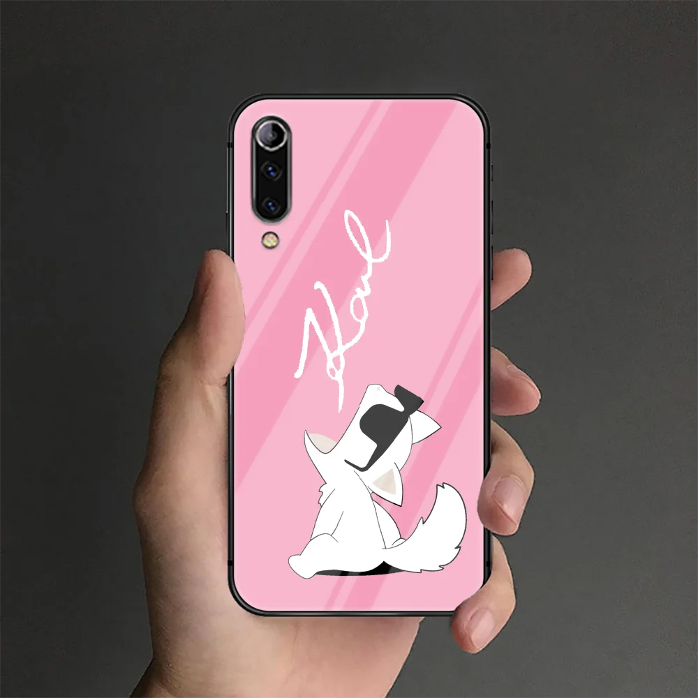 

Fashion Karlss Phone Tempered Glass Case Cover For Xiaomi Mi A3 Max3 Note 9 10 I T Pro Lite Ultra Luxury Hoesjes Silicone