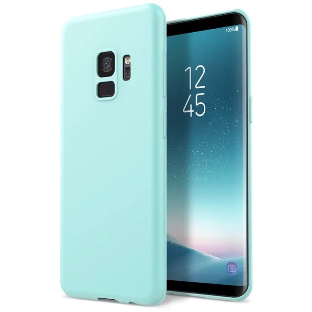 Мягкий силиконовый чехол для samsung Galaxy A8 S9 плюс S8 S7 край S6 A3 A5 A7 J3 J5 J7 Примечание 3 4 5 8 ТПУ, конфетный чехол для телефона - Цвет: SBlue