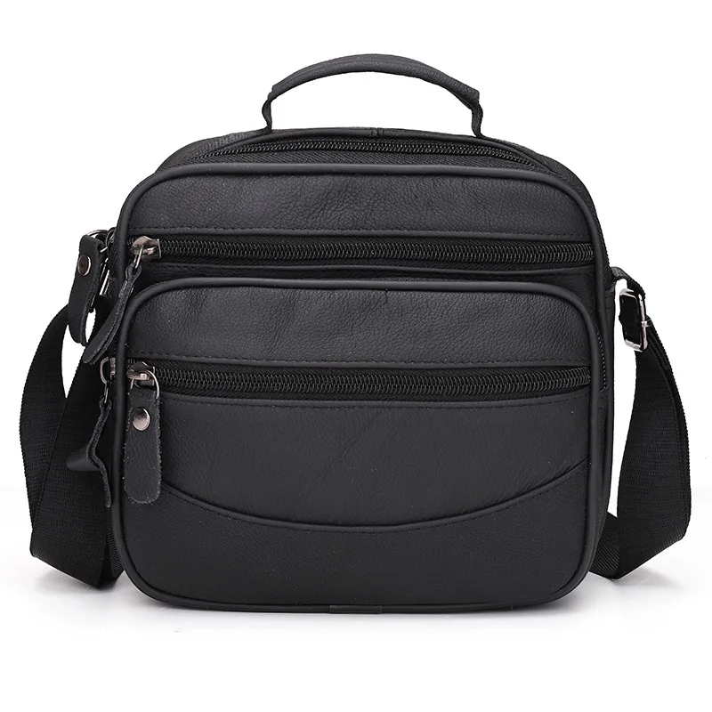 

Casual Genuine Leather Business Handbag Luxury Fashion Small Shoulder Crossbody Bag for Men 2021 Vintage Male Messenger Bags