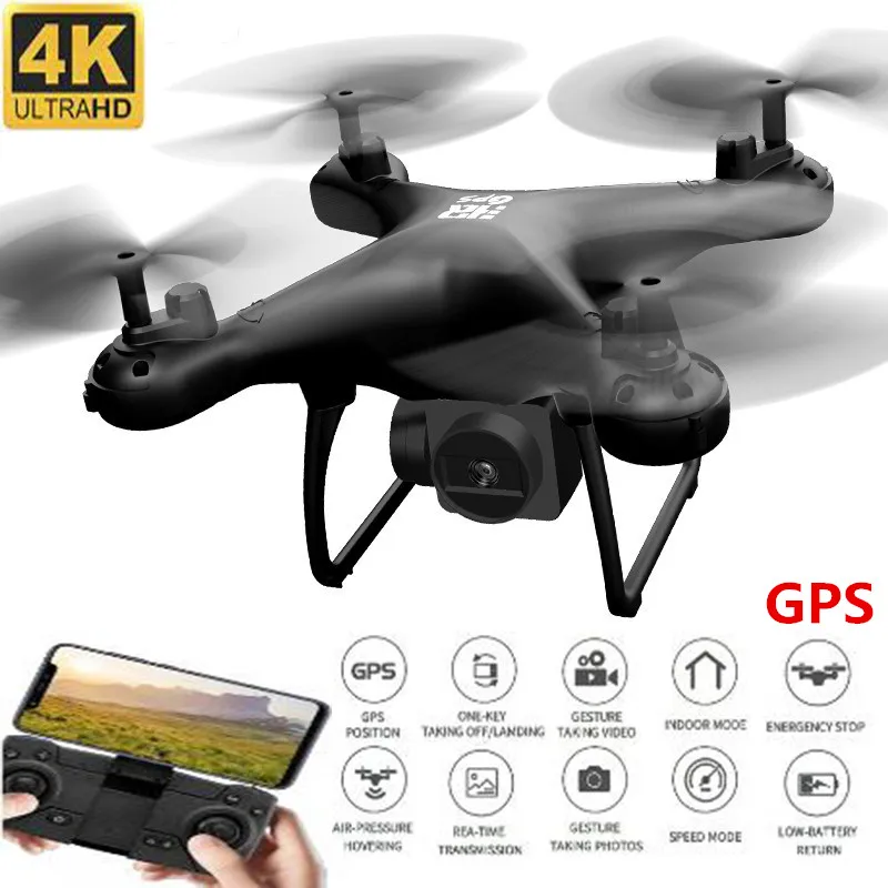 Лучший Дрон GPS 4K 50x зум HD камера Follow me Wi Fi FPV Радиоуправляемый квадрокоптер живое