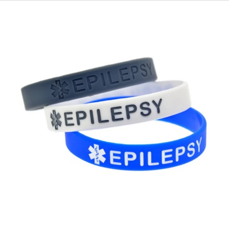 Медицинский Браслет для эпилепсии силиконовый резиновый браслет браслеты
