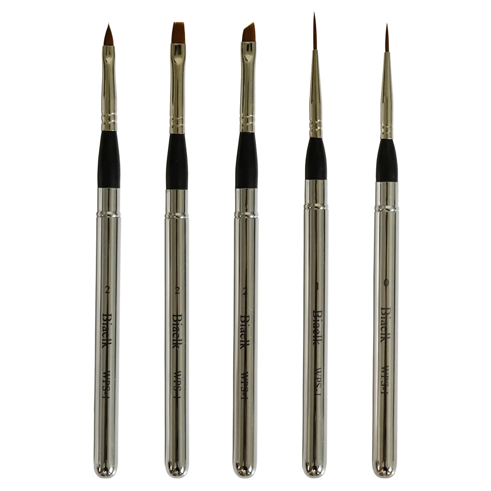 

5PCS/Set WPS-1 High Quality Taklon Steel Cap Multi-Functional Watercolor Artist Art Paint Travel Brushes With PU Pouch
