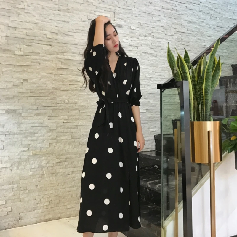 Женское шикарное винтажное шифоновое платье элегантное черное облегающее в