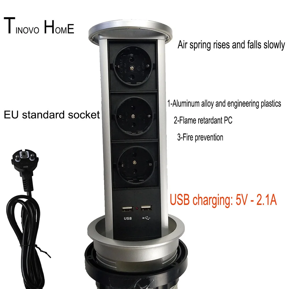 Пневматический всплывающее гнездо для настольного компьютера/3 европейская