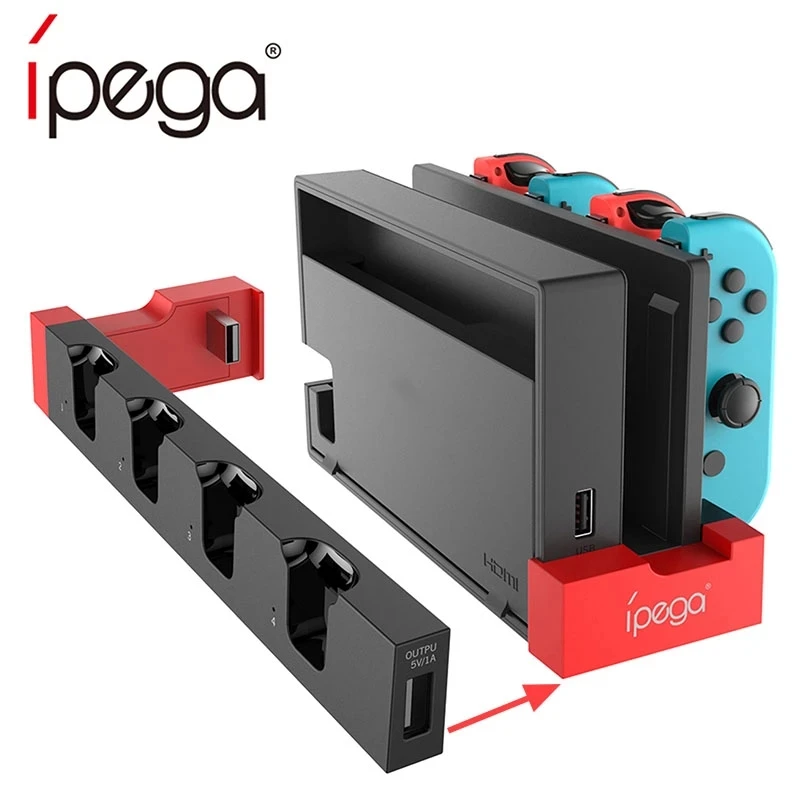 

IPEGA PG-9186 Charger Dock Stand 5 IN 1 Charging Station for Nintendo Switch NS Game Console with Indicator