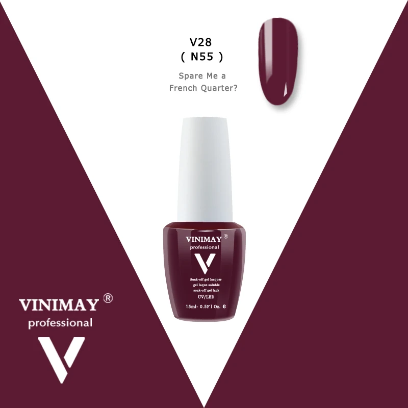 VINIMAY Гель-лак для ногтей, новинка, 96 цветов, Гель-лак, Гель-лак для ногтей, набор праймеров, замачиваемый УФ-лак для ногтей, 15 мл - Цвет: V28