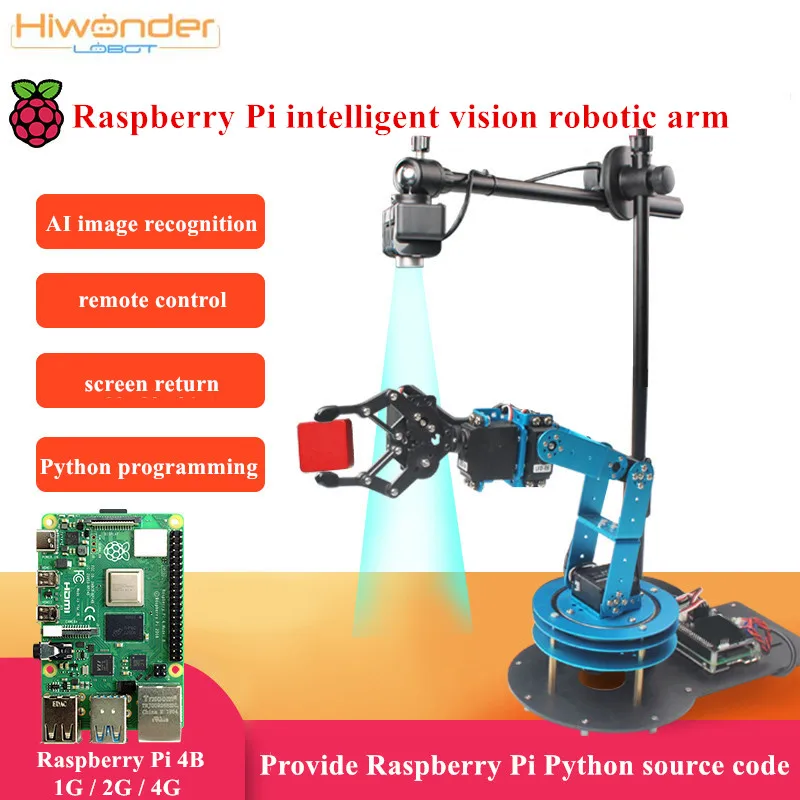 Kaufen LOBOT ArmPi Raspberry Pi 4B Open Source Robotic Arm Fernbedienung AI Visuelle Identität Python Programmierung Roboter IK