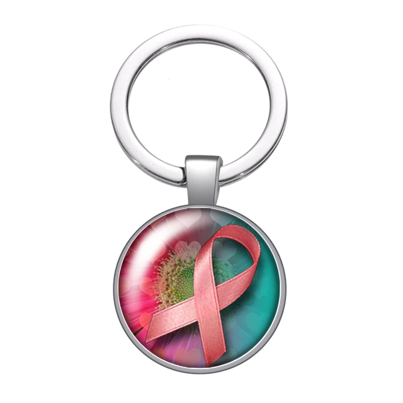 Брелок для ключей с розовой лентой мужчин и женщин | Украшения аксессуары