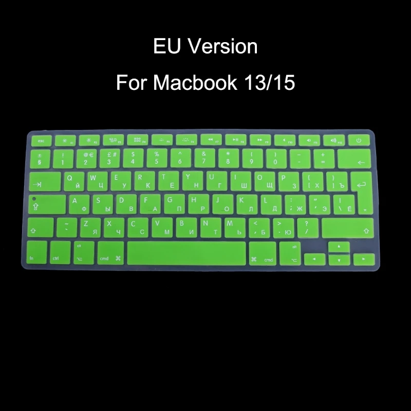 Силиконовый чехол для Apple Macbook Air Pro 13 15 версия ЕС русская клавиатура 1 шт.|Чехлы