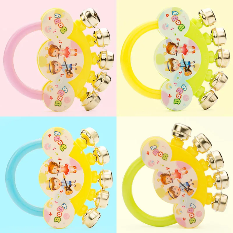 

Музыкальные ручные колокольчики 0-12 м, 2 шт., погремушки, игрушки для малышей, хрустящий звук звонка, учебные пособия для раннего детства, погр...