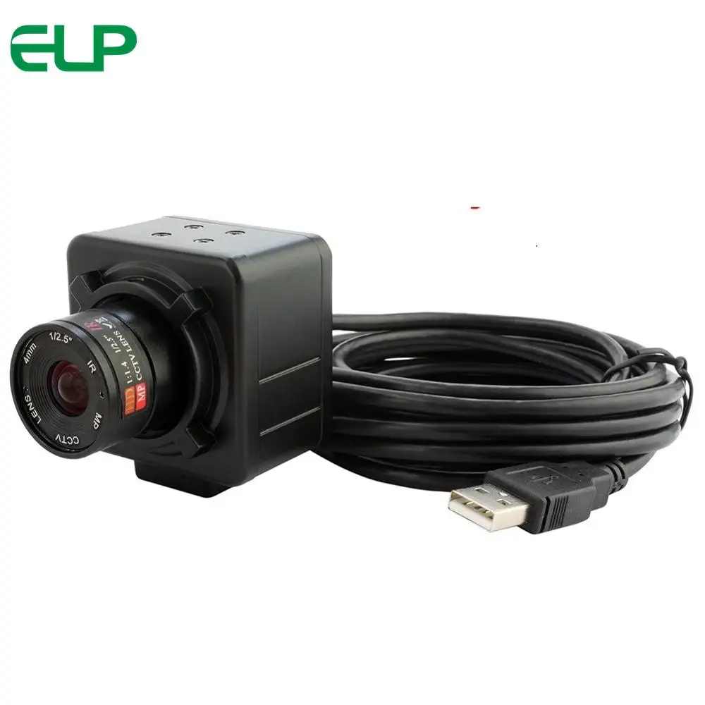 ELP 8Mpixels IMX179 сенсор USB камера Поддержка UVC 4/6/8 мм Фиксированная ручная фокусировка