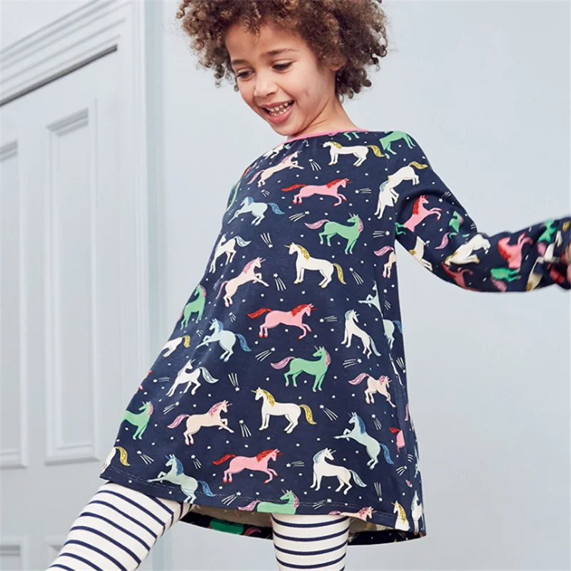 Платья для девочек с воротником Маленький maven хлопковые праздничные модные