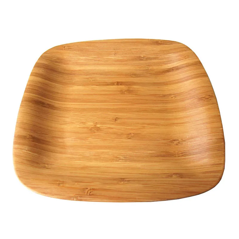 

square small bamboo candy snacks tray cold dish saucer plate