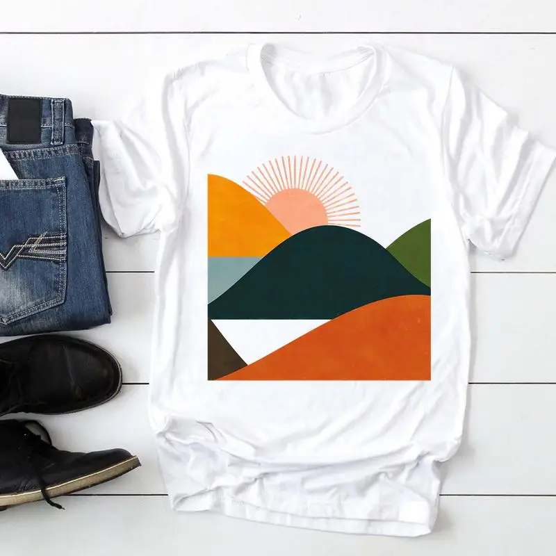 

Для женщин с короткими рукавами и короткими рукавами, с короткими рукавами, с круглым Новинка с изображениями мультяшных героев Русалочки, ...