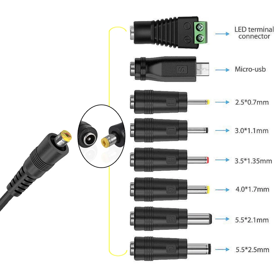 AC100-240V конвертер постоянного тока 3 в 4 5 6 7 9 12 1A Регулируемый адаптер питания с