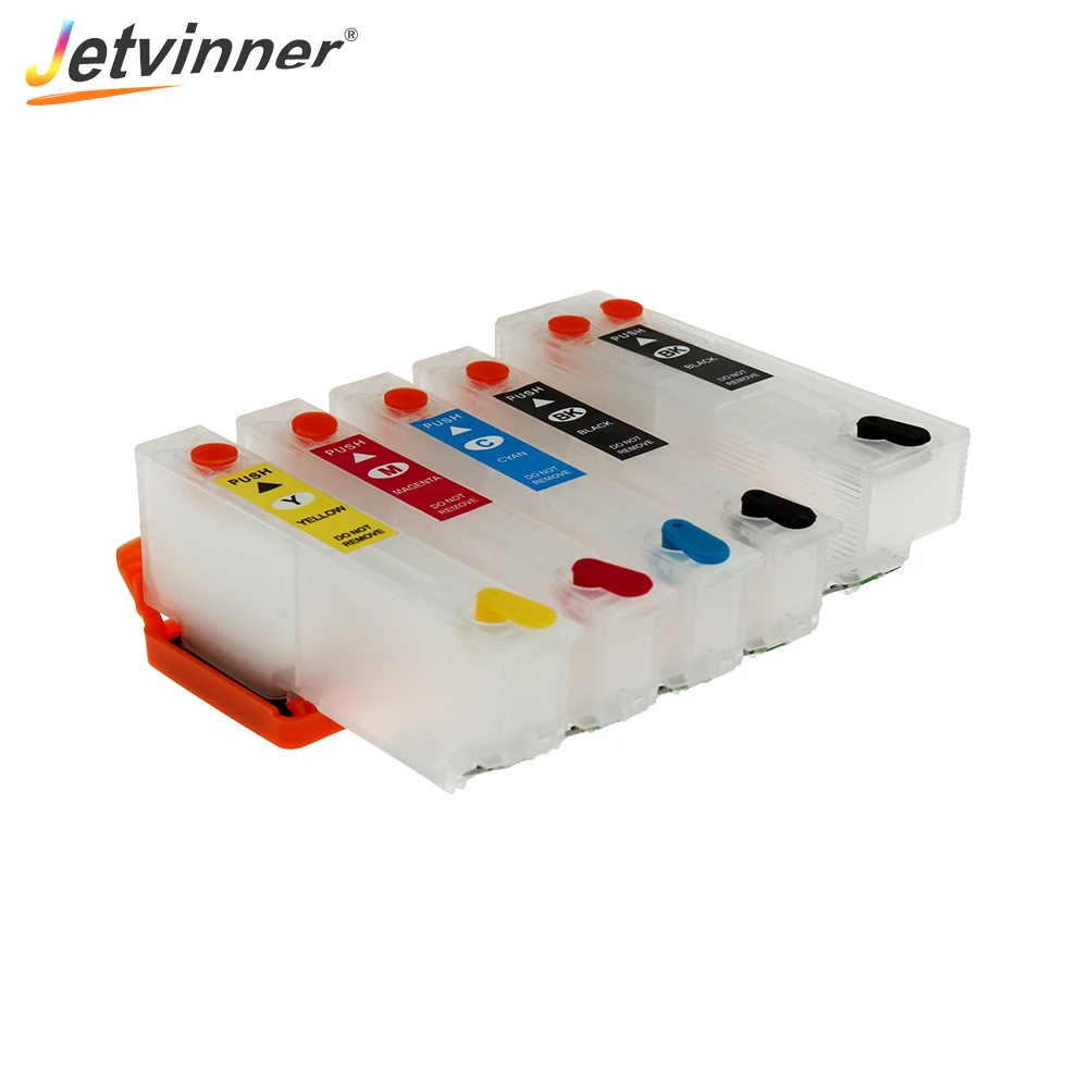 Струйный картридж Jetvinner для принтеров Epson T3351 T33XL T3361- T3364 T33 с дуговым чипом XP530 XP900