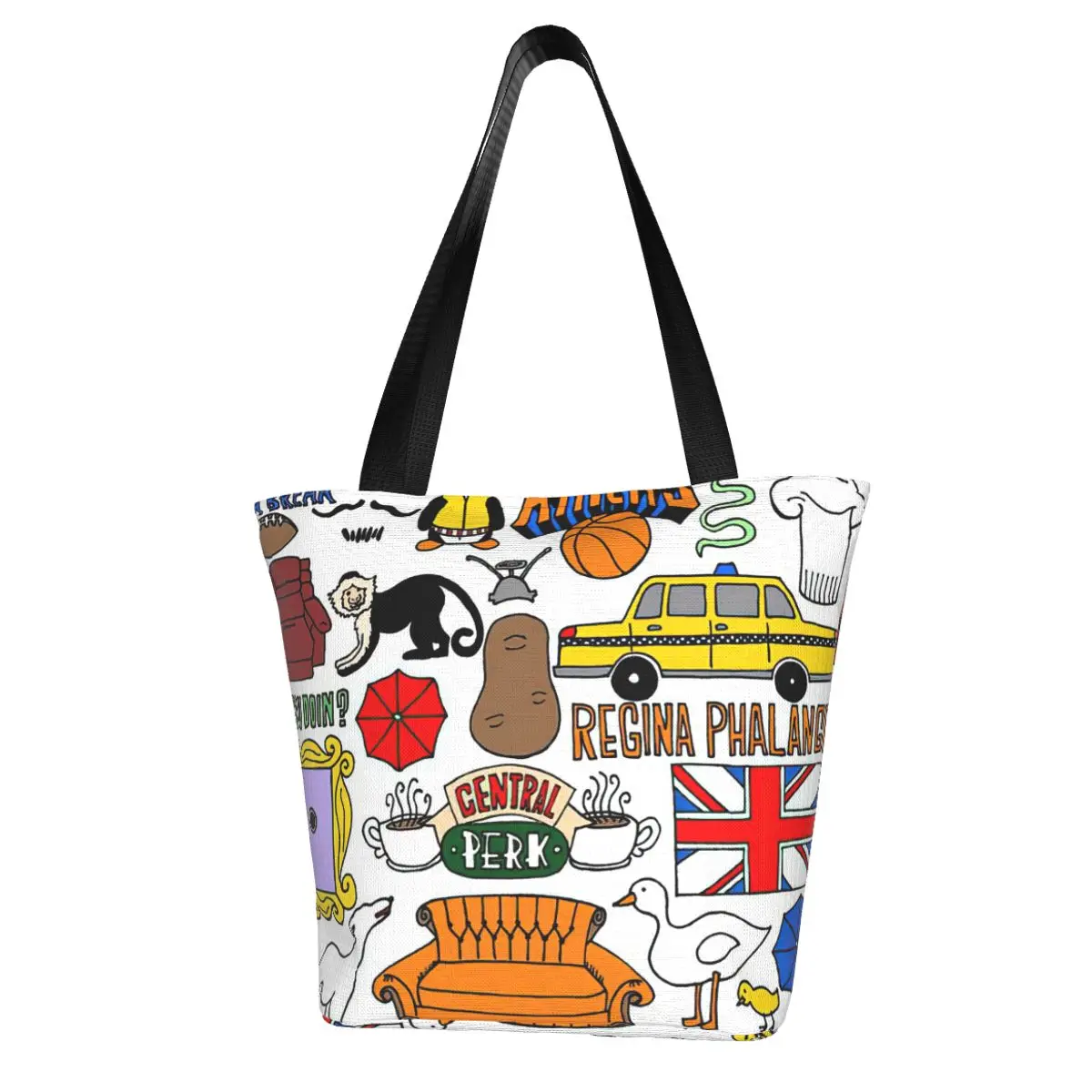 Friends Tv Show Shopping Bag Aesthetic Cloth Outdoor Handbag Female Fashion Bags