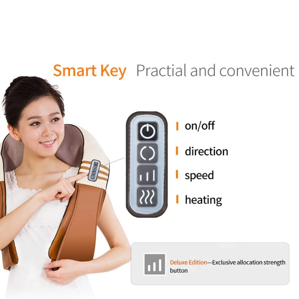 U образный электрический массажер для тела шиацу спины шеи плеч инфракрасный