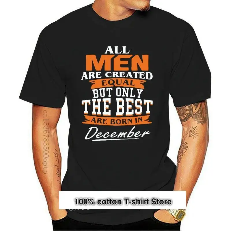 

Camiseta negra de todos los hombres son hechos a mano, pero solo los mejores, recién nacidos, en diciembre