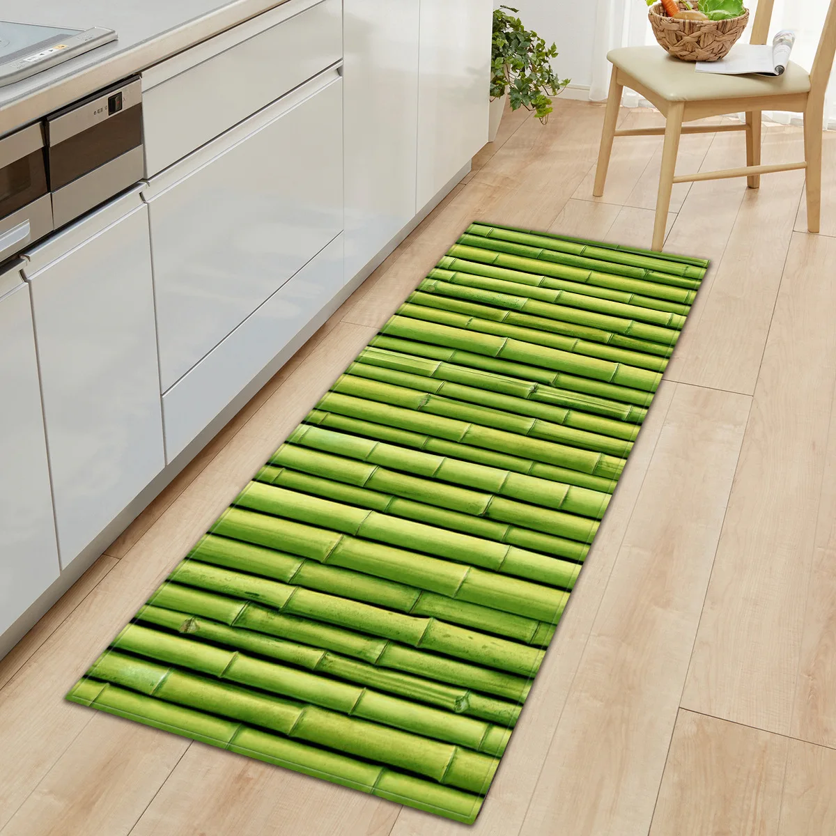 Long Kitchen Mat Flannel Floor Carpet Bamboo grass Home Doormat Morden Rug Bedroom Living Room Bath Mats Tatami Tapete | Дом и сад